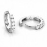 Sterling Silver Zirconia Huggie Earrings