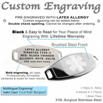 MyIDDr Pre Engraved Customized Allergy Bracelet