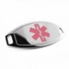 MyIDDr - Steel- Medical Alert ID Plate- Can be Attached to an ID Bracelet- Pink Symbol - C2116JZY5DZ