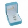 Womens Sterling Silver Pendant Rhodium