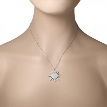 Sterling Silver White Pendant Necklace in Women's Pendants
