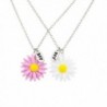 Lux Accessories Best Friends BFF Daisies Necklace Set ( 2 Pc ) - CW12F780XCB