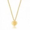 Heart Necklace- Heart Pendant Necklace- 24K Gold Plated -16" + 2" Extender - C812NU74SMZ