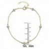 Yellow Flashed Sterling Zirconia Station in Women's Anklets