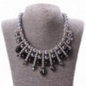 Artificial Chunky Teardrop Rhinestone Necklace in Women's Chain Necklaces