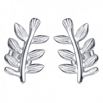 Ear Climbers 925 Sterling Silver Vine Crawlers Stud Earrings | Choose Yellow Gold or Rhodium Flashed - CH12LLLHDF3