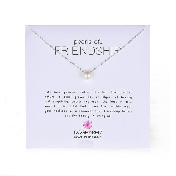 Dogeared "Pearls of . . . Friendship" Freshwater Cultured Pearl Necklace- 18.75" - white - CD114O28Y4V