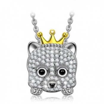 NINASUN "Princess Annie" 925 Sterling Silver Pendant Necklace Animal Design 3A CZ Jewelry-Happy Everyday! - CK186290S8K