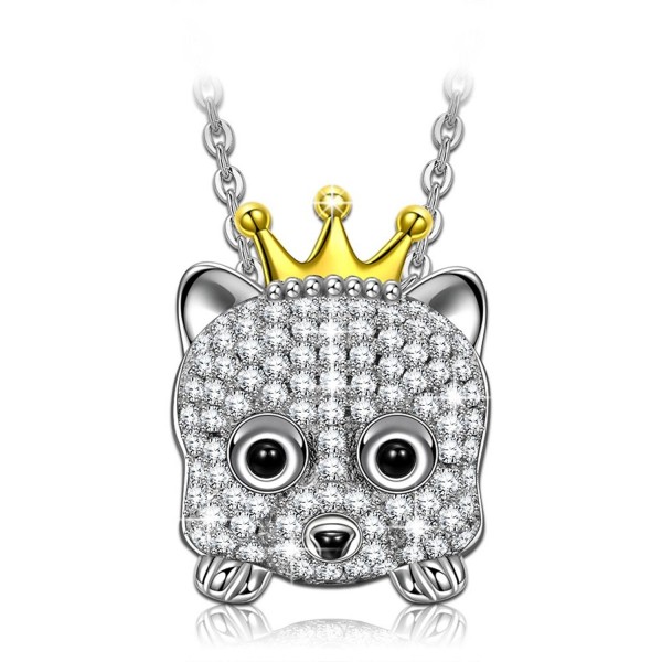 NINASUN "Princess Annie" 925 Sterling Silver Pendant Necklace Animal Design 3A CZ Jewelry-Happy Everyday! - CK186290S8K