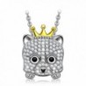 NINASUN "Princess Annie" 925 Sterling Silver Pendant Necklace Animal Design 3A CZ Jewelry-Happy Everyday! - CK186290S8K