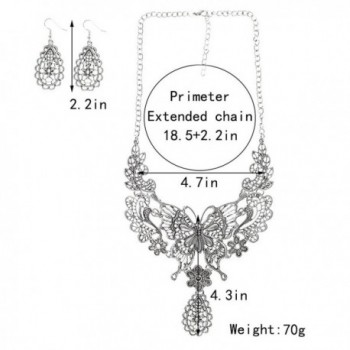 SUMAJU Statement Necklace Butterfly Earrings in Women's Jewelry Sets