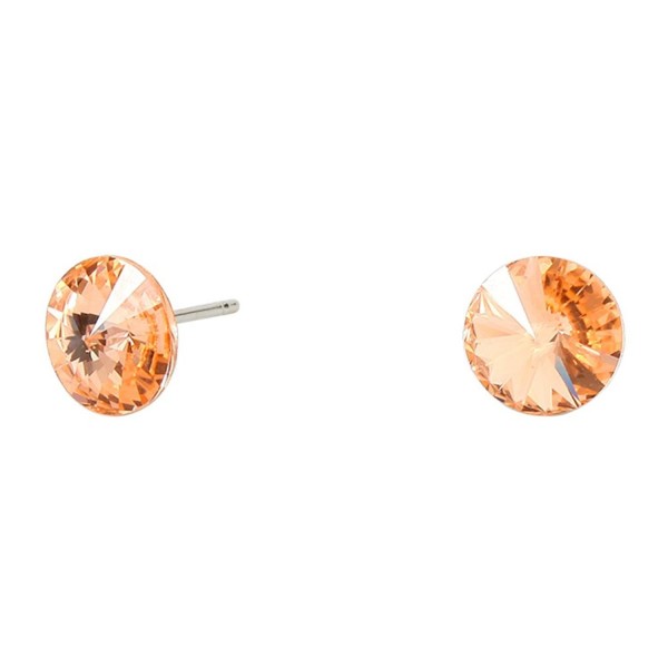 Rosemarie Collections Women's Genuine Austrian Crystal Small Peach Stud Earrings - C412NR4PRX8