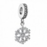 LovelyJewelry Snowflake Charms Synthetic Crystal Dangle Spacer Bead For Bracelets - CU12O14L37F