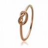 14K Rose Gold Wedding Ring Plain Gold Celtic Love Knot Promise Ring - CF12DVAMP45