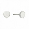 Silverly Women's .925 Sterling Silver Small Round Geometric Diamond Dust Texture Stud Earrings - C412MXKU6UH