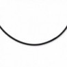 Sterling Silver 3mm Black Rubber Cord Necklace - Lobster Claw - Length Options: 16 18 - CZ112G857R7