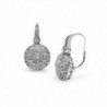 Sterling Silver Round Filigree Diamond Accent Leverback Drop Earrings- IJ-I3 - CB17Z4OSOE3