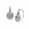 Sterling Filigree Diamond Leverback Earrings in Women's Drop & Dangle Earrings