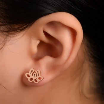 Flower Earrings Rose Stainless Purity Jewelry in Women's Stud Earrings