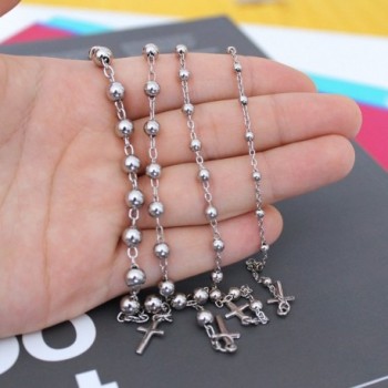 Sterling Silver Beads Rosary Bracelet in Women's Link Bracelets