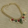 Christmas Stocking Santa Jingle Statement in Women's Chain Necklaces