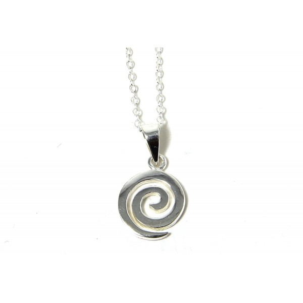 Spiral Pendant Necklace Sterling Silver Made in Ireland - CM1182ZP02P