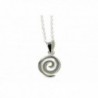 Spiral Pendant Necklace Sterling Silver Made in Ireland - CM1182ZP02P