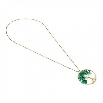 Green Quartz Stone Eternal Necklace in Women's Pendants