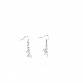 Buck Charm Earrings Silver Silhouette