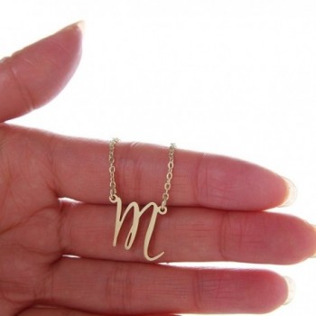 AOLO Gold Initial Necklace Alphabet