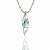 William Wang Designs Birthstone 8143 CR 3019 - Chrystolite with Spiral Chain - CZ12NSFY55N