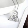 Sterling Triangle Claddagh Pendant Necklace