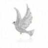 Zeta Phi Beta Inspired Faux Pearl and Rhinestone Dove Brooch - gold - CH12LLN2I6P