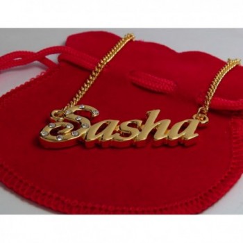 Name Necklace Sasha Yellow Plated