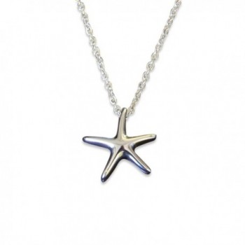 Silver Starfish with a Secret Cremation Necklace - Stainless Steel Urn Pendant - CX11XJZU1T5