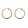 Sterling Silver Rose-Gold Polished Hoops 2x20MM Hoop Earrings (rose-gold-and-sterling-silver) - CA12M6XRK3P