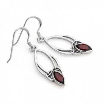 Sterling Silver Gemstone Marquise Earrings