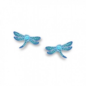 Dragonfly Blue with Jewel Post Earrings Made in USA by Sienna Sky si1752 - CP11CUSQYST