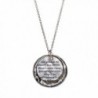 The Serenity Prayer Stamped Round Hammered Disc Pendant Necklace - CY188X7IEY9