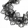 Womens Flower Tattoo Choker Necklace