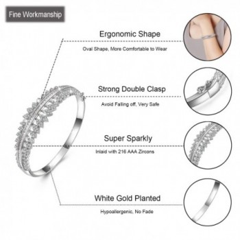 Plated Zirconia Bracelet Birthday Christmas in Women's Bangle Bracelets