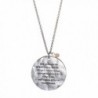 Serenity Stamped Hammered Necklace Silver tone