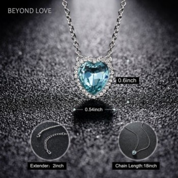 Beyond Love Aquamarine Birthstone Valentines in Women's Pendants