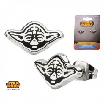 Disney Star Wars Stainless Steel Yoda Enamel Stud Earrings - CD1275IY8EZ