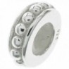 Dreambell Bright .925 Sterling Silver Dots Round Ring Rubber Stopper Bead For European Charm Bracelets - C811DLMHL85