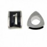 Triangle Number Charms 0-9 Charm Bead for European Snake Chain Charm Bracelet Choose Your Number From Menu - CB120S9ODQL