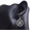 Sterling Filigree Detailed Mandala Earrings in Women's Drop & Dangle Earrings