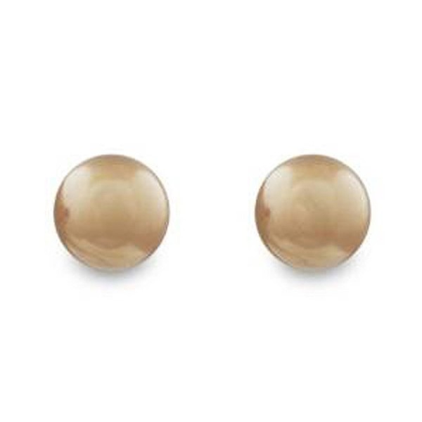 Classic Taupe Color 10mm Faux Pearl Stud Earrings - Pierced Post - C011DHO0MQP