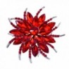 ElegantPark BP1705 Crystals Brooch Pin Women Fashion Jewelry Blooming Flowers - Red - C6183AU85A2