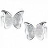 Mariafashion Sterling Hypoallergenic Butterfly Earrings - White - CF17YTWSXUN